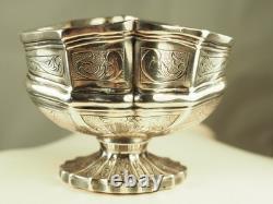 SALIERE SALERON ANCIEN XVIII ARGENT MASSIF ANTIQUE SILVER SALT CELLAR 18th c