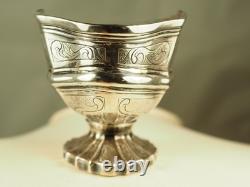 SALIERE SALERON ANCIEN XVIII ARGENT MASSIF ANTIQUE SILVER SALT CELLAR 18th c