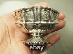 SALIERE SALERON ANCIEN XVIII ARGENT MASSIF ANTIQUE SILVER SALT CELLAR 18th c