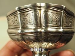 SALIERE SALERON ANCIEN XVIII ARGENT MASSIF ANTIQUE SILVER SALT CELLAR 18th c