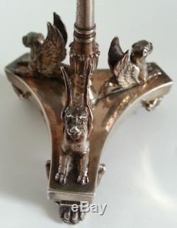 SUBLIME ancien SALERON SALIERE en ARGENT pieds griffes griffons MO Marc Jacquart