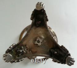 SUBLIME ancien SALERON SALIERE en ARGENT pieds griffes griffons MO Marc Jacquart