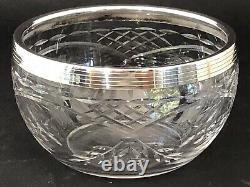 SUBLIME ancienne COUPE A CAVIAR RINCE DOIGTS en CRISTAL ARGENT MASSIF poinçons