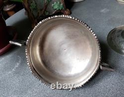 SUCRIER ancien ARGENT massif PERSE artisanat IRAN Isfahan ou Qajar Poinçon 84