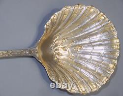 -SUPERBE ANCIENNE CUILLERE A FRAISES ARGENT MASSIF Poinçon MINERVE VITRINE D