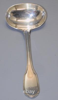 -SUPERBE ANCIENNE CUILLERE A SAUCE ARGENT MASSIF Poinçon MINERVE VITRINE D