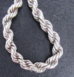 SUPERBE COLLIER ANCIEN ARGENT MASSIF (835) RAS DU COU 46 cm SILVER NECKLACE