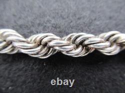 SUPERBE COLLIER ANCIEN ARGENT MASSIF (835) RAS DU COU 46 cm SILVER NECKLACE