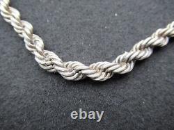 SUPERBE COLLIER ANCIEN ARGENT MASSIF (835) RAS DU COU 46 cm SILVER NECKLACE