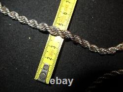 SUPERBE COLLIER ANCIEN ARGENT MASSIF (835) RAS DU COU 46 cm SILVER NECKLACE