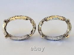 SUPERBE ancienne PAIRE DE SALERONS en ARGENT MASSIF ART NOUVEAU CHARLES MURAT