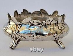 SUPERBE ancienne PAIRE DE SALERONS en ARGENT MASSIF ART NOUVEAU CHARLES MURAT