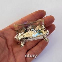 SUPERBE ancienne PAIRE DE SALERONS en ARGENT MASSIF ART NOUVEAU CHARLES MURAT