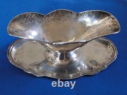 Saucière ancienne Argent massif 925 Sterling Orfèvre Camusso début XXème 580g