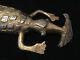 Sculpture Argent Massif Leonelli Roma Ancien Crocodile Benin Italien