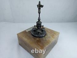 Sculpture Font de Canaletes Barcelone en argent massif 915 plata de Ley ancien