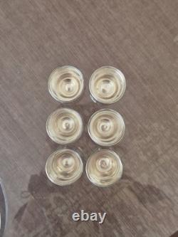 Service de 6 verres à liqueur anciens en argent massif Minerve