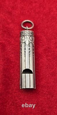 Sifflet Ancien Argent Massif Antique Whistle Sterling Silver