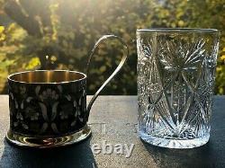 Splendide Ancienne Tasse en argent massif et émail, Origine Russie