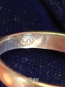 Splendide ancienne bague Argent massif K&L pierre rouge clair à définir