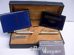 Stylo Waterman En Argent Massif Plume Or 18 C Ancien De Collection Vers 1980