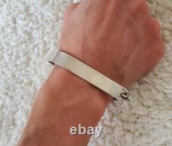 Superbe Ancien Bracelet Argent Massif ETRIER Années 50/60's Créateur-Beau Bijou