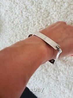 Superbe Ancien Bracelet Argent Massif ETRIER Années 50/60's Créateur-Beau Bijou