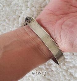 Superbe Ancien Bracelet Argent Massif ETRIER Années 50/60's Créateur-Beau Bijou