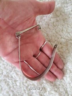 Superbe Ancien Bracelet Argent Massif ETRIER Années 50/60's Créateur-Beau Bijou