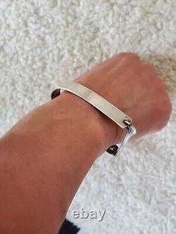 Superbe Ancien Bracelet Argent Massif ETRIER Années 50/60's Créateur-Beau Bijou