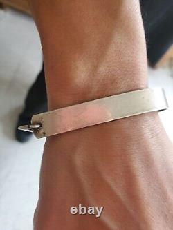 Superbe Ancien Bracelet Argent Massif ETRIER Années 50/60's Créateur-Beau Bijou