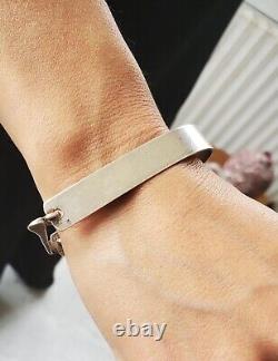Superbe Ancien Bracelet Argent Massif ETRIER Années 50/60's Créateur-Beau Bijou