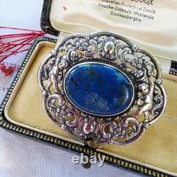 Superbe broche ancienne art nouveau / néo-Renaissance Argent 800 Gustav Hauber