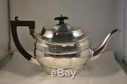 Theiere Ancien Argent Massif Antique Solid Silver Tea Pot Chester 1911 486gr