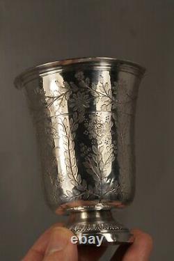 Timbale Ancien Argent Massif Vieillard Antique Solid Silver Goblet Tharaux