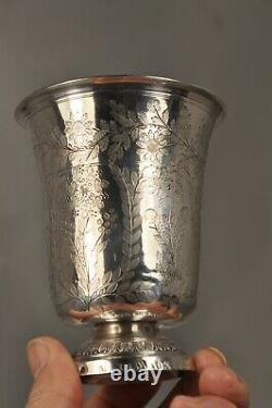 Timbale Ancien Argent Massif Vieillard Antique Solid Silver Goblet Tharaux
