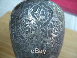 Vase Ancien Argent Massif Russe 84 Empire Ottoman Persen 1910