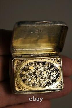 Vinaigrette Ancien Argent Massif Antique Solid Silver Georgian Scent Box 1810