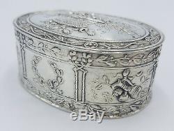 XVI ANCIENNE BOITE PILULIER ARGENT MASSIF ANGLAIS snuff pill box sterling silver