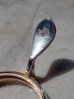 Xix, Belle Ancienne Lunule D'ostensoir En Argent Massif 925, Sans Verres