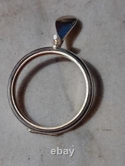 Xix, Belle Ancienne Lunule D'ostensoir En Argent Massif 925, Sans Verres