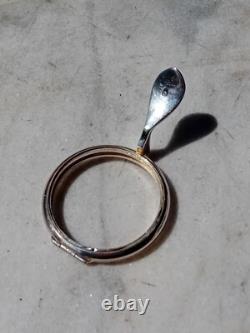 Xix, Belle Ancienne Lunule D'ostensoir En Argent Massif 925, Sans Verres