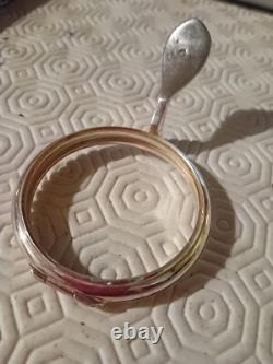 Xix, Belle Ancienne Lunule D'ostensoir En Argent Massif 925, Sans Verres