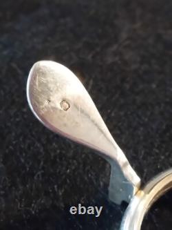 Xix, Belle Ancienne Lunule D'ostensoir En Argent Massif 925, Sans Verres