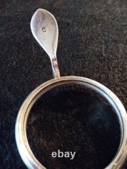 Xix, Belle Ancienne Lunule D'ostensoir En Argent Massif 925, Sans Verres